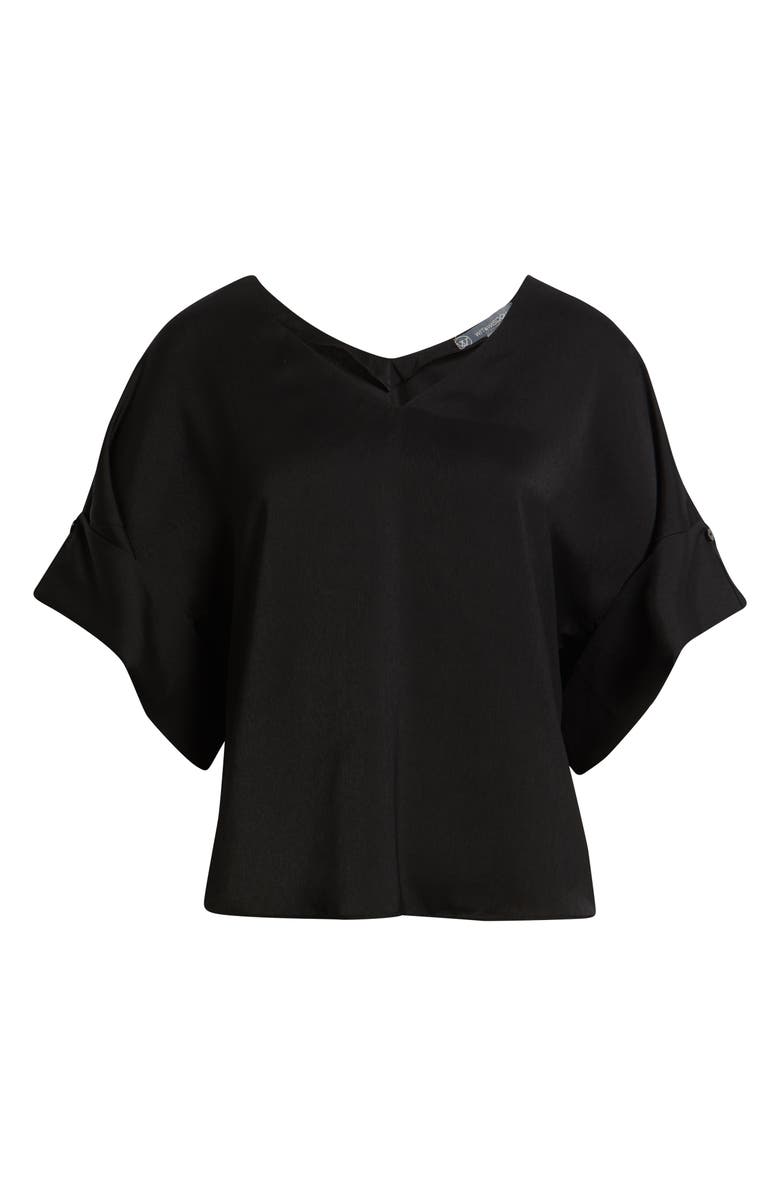 Wit & Wisdom Roll Cuff Dolman Top, Alternate, color, Black