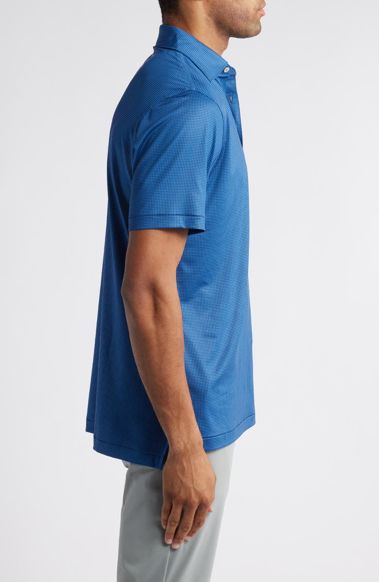 Gingham Microcheck Performance Jersey Polo