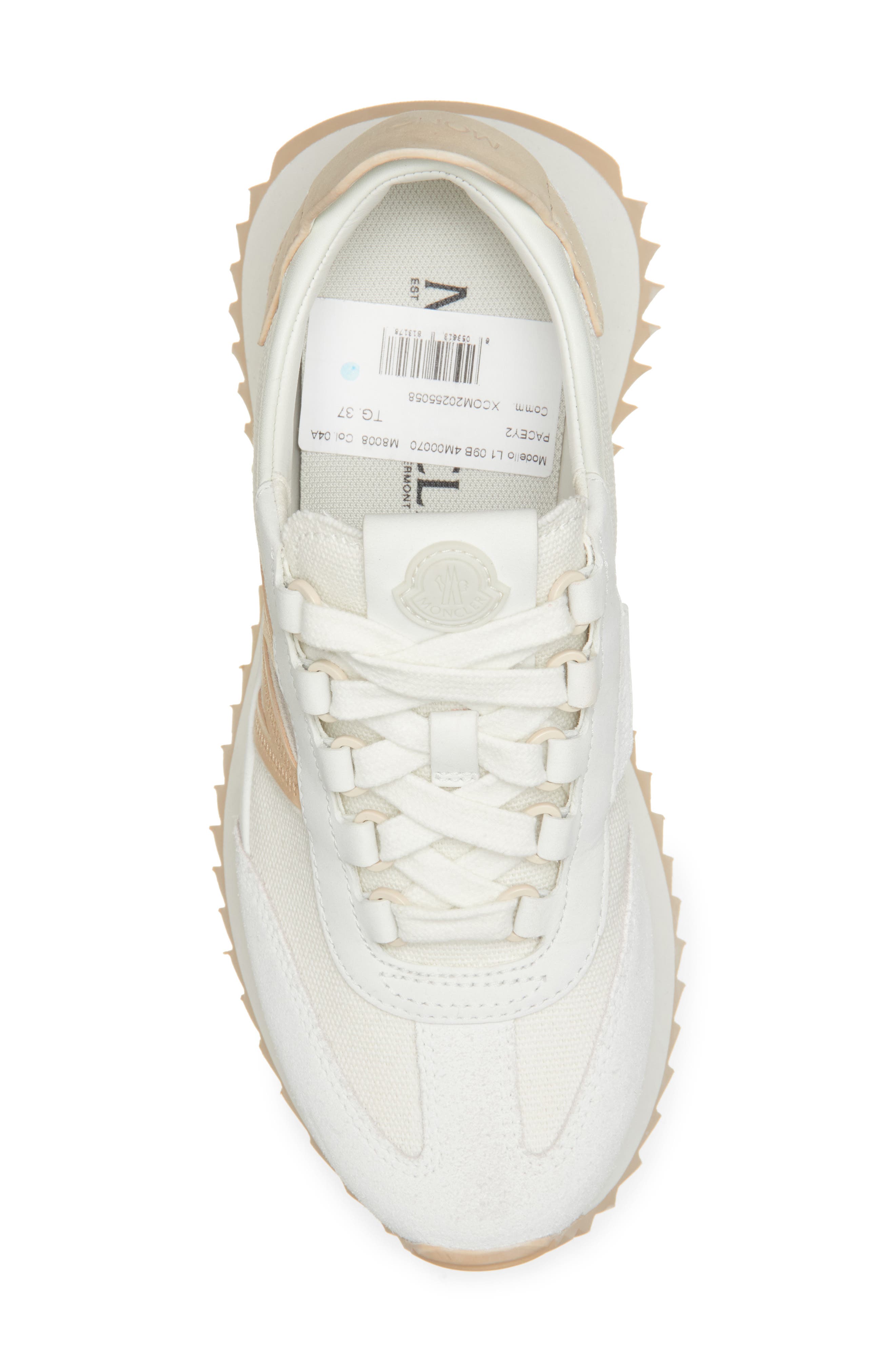Moncler Pacey Low Top Sneaker, Alternate, color, White