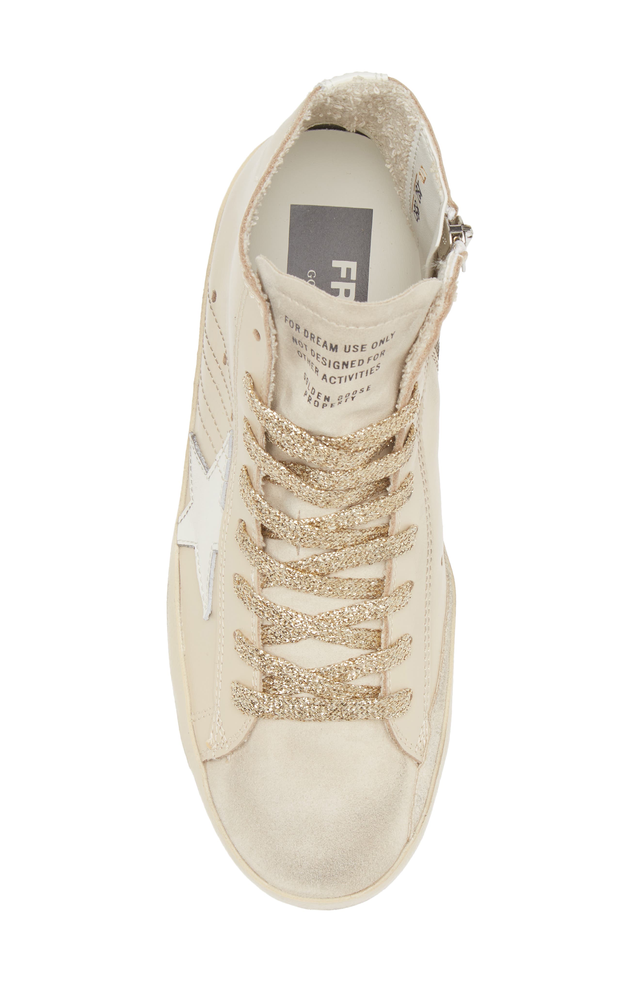 Golden Goose Francy High Top Sneaker, Alternate, color, Buttercream