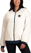 G-III 4HER BY CARL BANKS Women's G-III 4Her by Carl Banks Oatmeal/Navy Dallas Cowboys Switchback Reversible Full-Zip Jacket