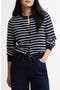 selected Dark Navy Stripe