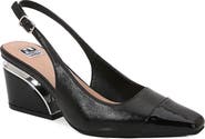 NINETY UNION Patent Metal Heel Slingback Pump