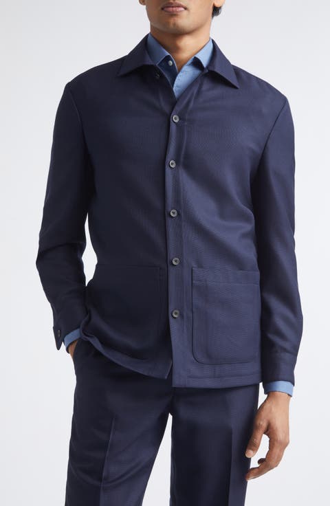 Wool Hopsack Overshirt
