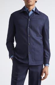 Thom Sweeney Wool Hopsack Overshirt