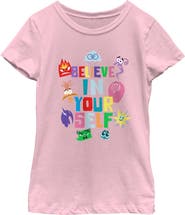 Inside Out 2 Girls' Believe In Your Self Graphic Short Sleeve T-Shirt