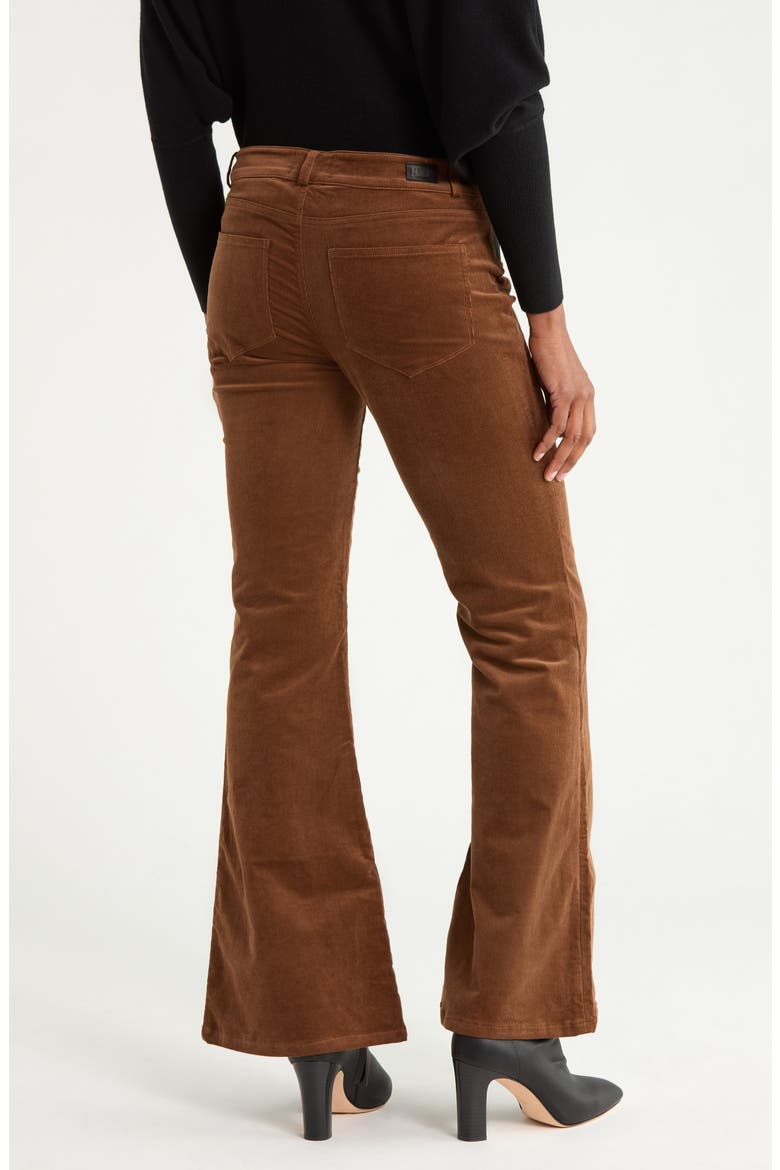 Genevieve Flare Leg Corduroy Maternity Pants, Alternate, color, DARK ARGAN