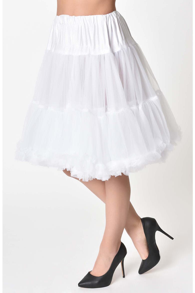 Ruffled Petticoat Crinoline, Main, color, White