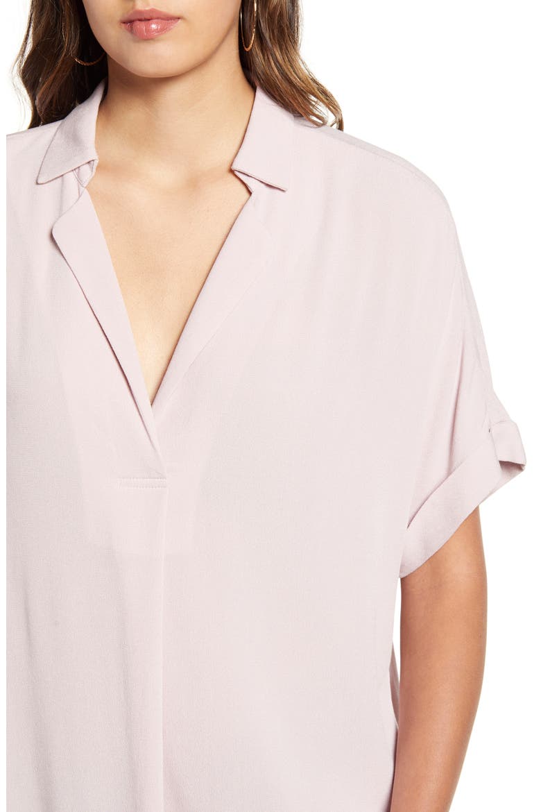 Button Back Top, Alternate, color, BURNISHED LILAC