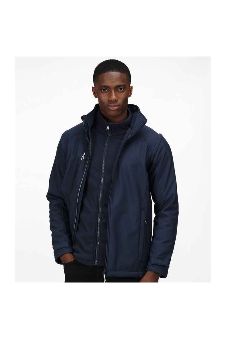 Erasmus 4 In 1 Soft Shell Jacket, Alternate, color, Navy
