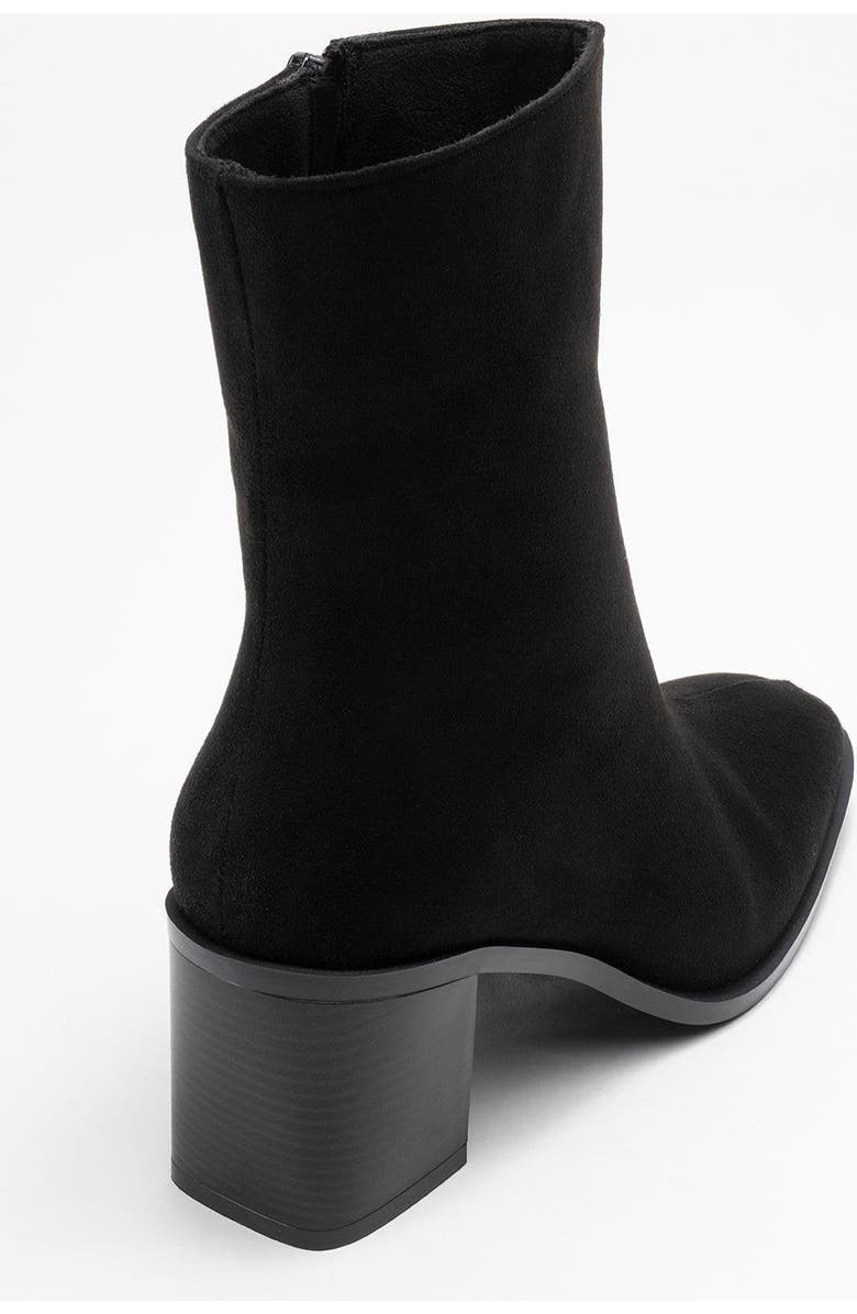 Prologue Shoes Chara Block Heel Ankle Boot, Alternate, color, Black Suede Faux Leather