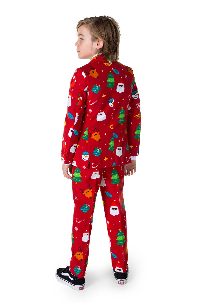 Kids' Festivity Suit, Alternate, color, RED