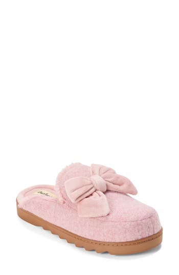 Dearfoams Harlee Knit Scuff Slipper In Pink Heather