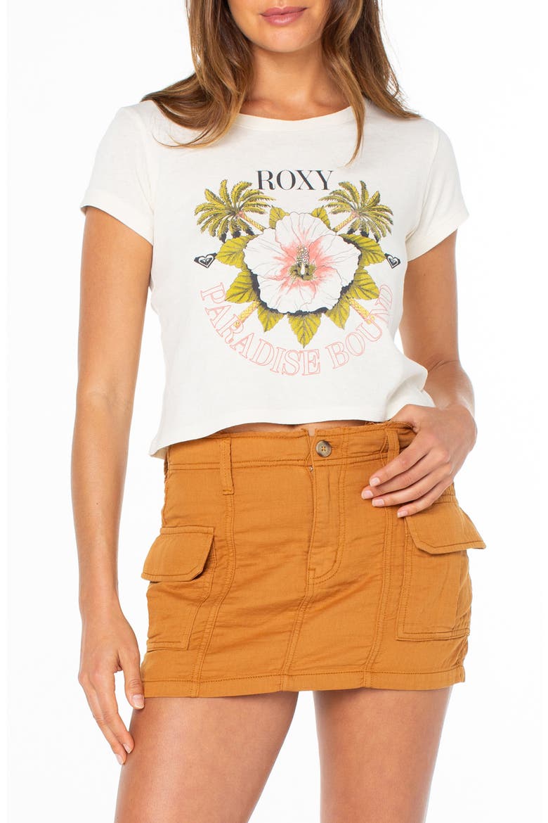 In Bloom Crop Cotton Graphic T-Shirt, Main, color, CLOUD DANCER