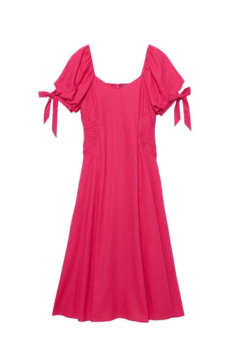 MINT VELVET Linen Blend Tie Detail Maxi Dress, Alternate, color, Pink