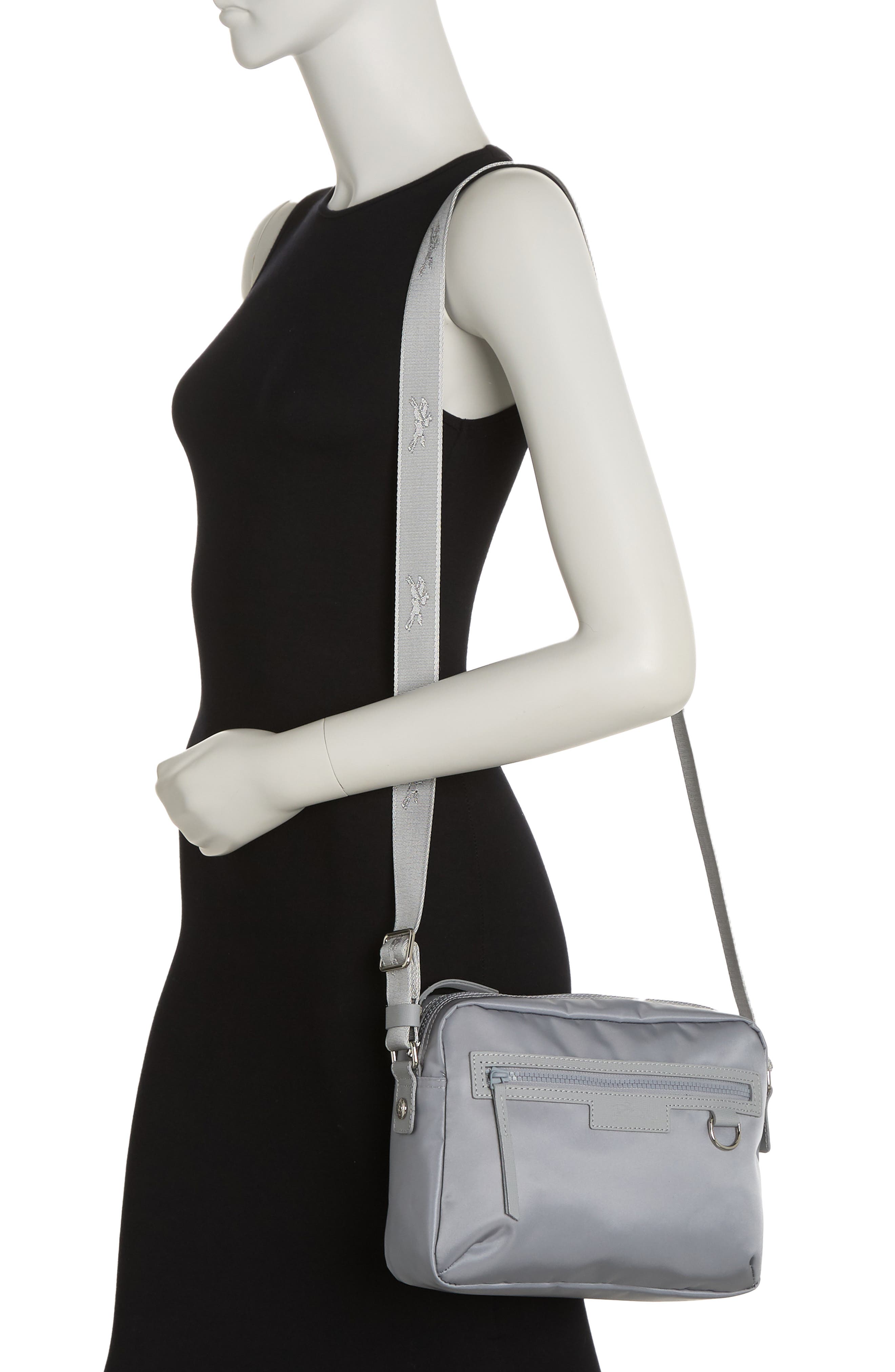 Longchamp Le Pliage Neo Medium Camera Bag, Alternate, color, Cement