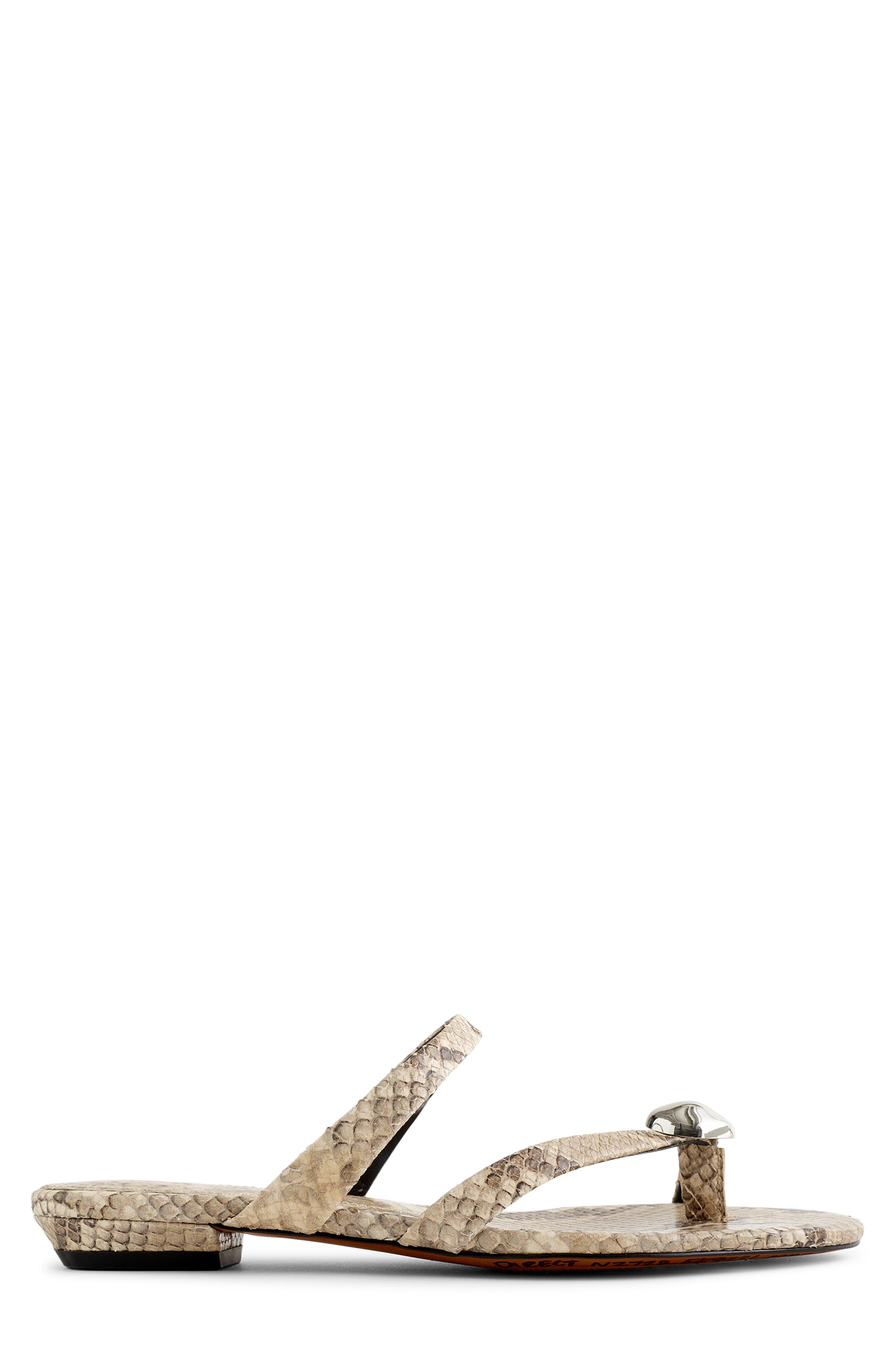 Madewell The Mila Organic Hardware Flip Flop, Main, color, Vintage Khaki Multi