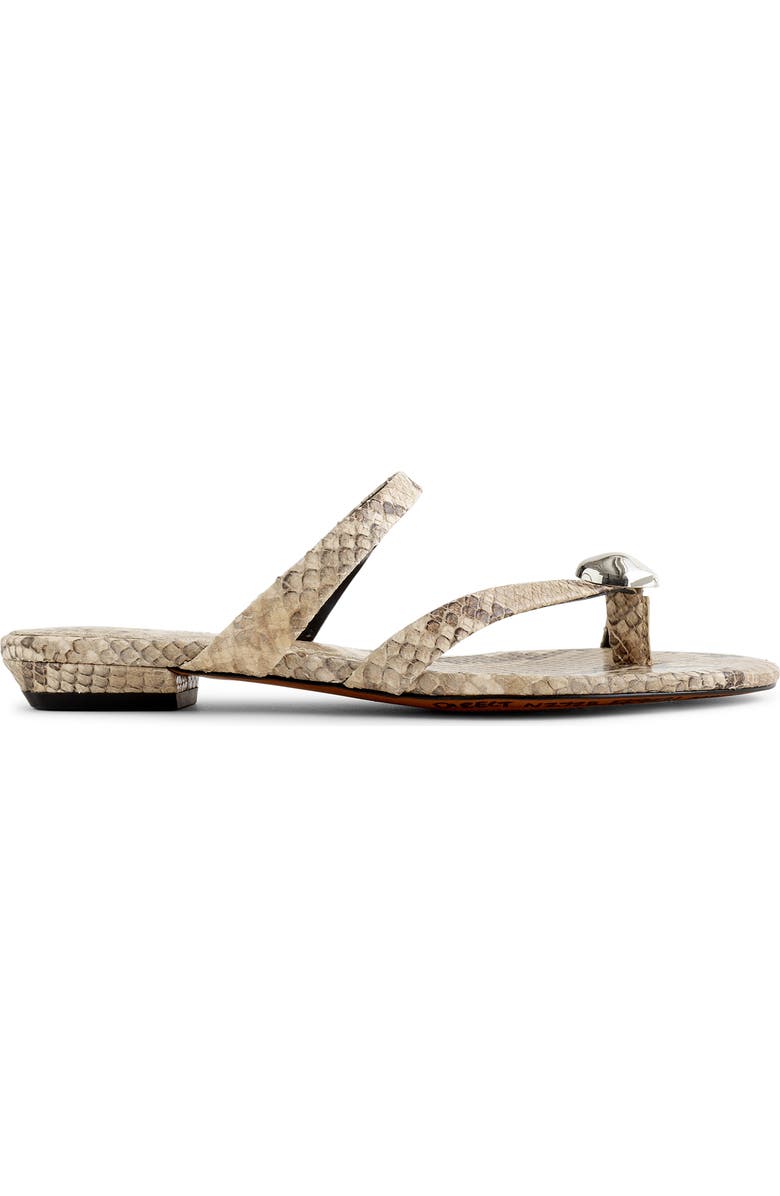 Madewell The Mila Organic Hardware Flip Flop, Main, color, Vintage Khaki Multi