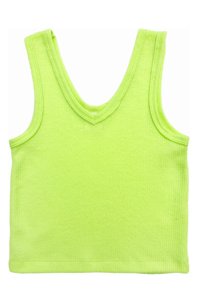 Suzette Collection Kids' Supersoft Waffle Tank, Main, color, Lime Green