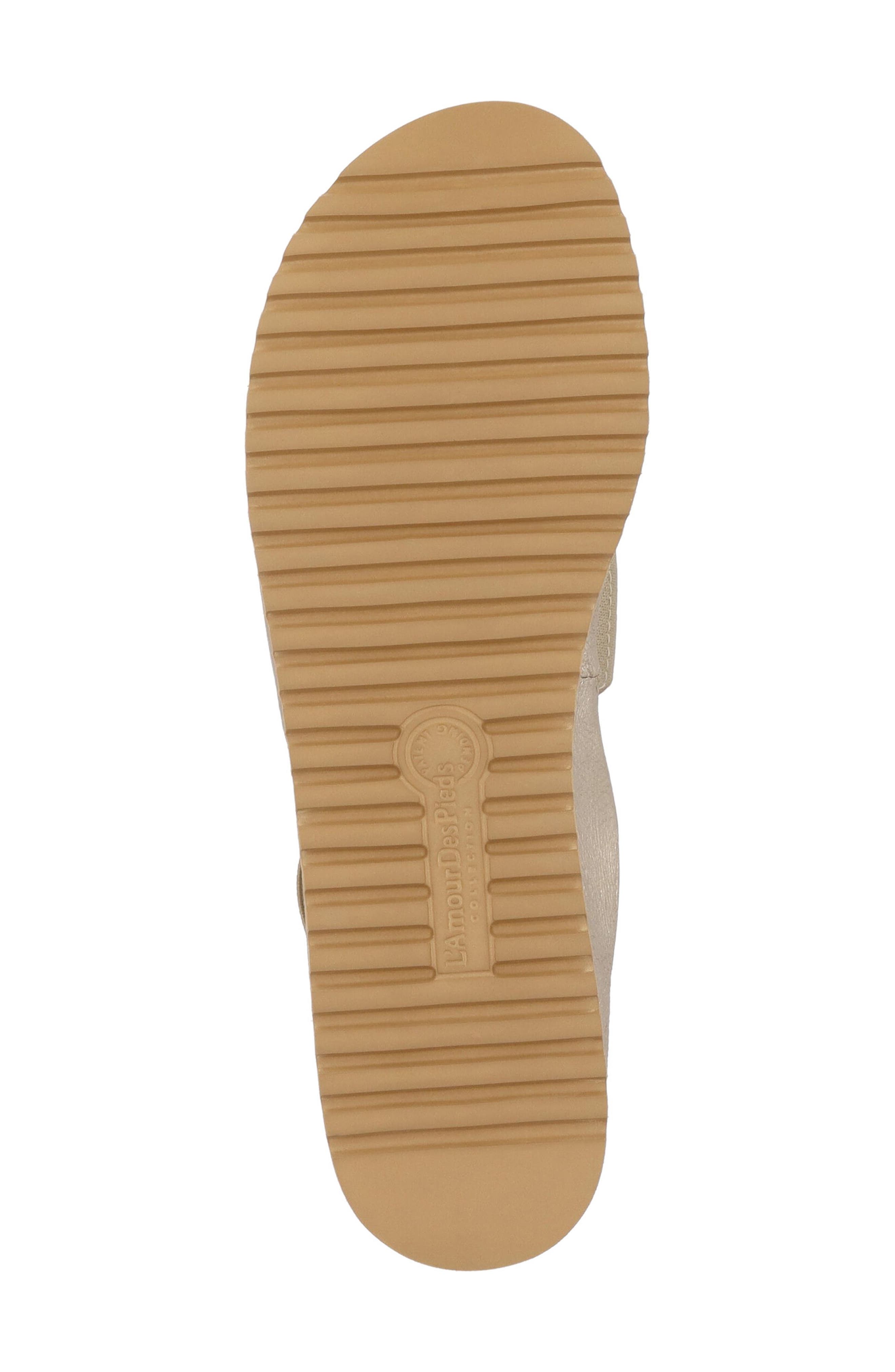 L'Amour des Pieds Avaleena Ankle Strap Sandal, Alternate, color, Gold