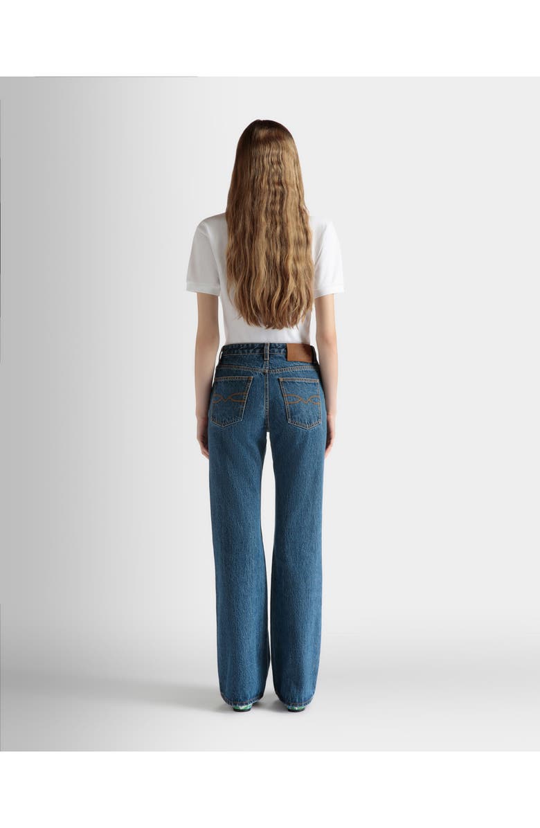 Bally Flared Denim Pants, Alternate, color, Blue