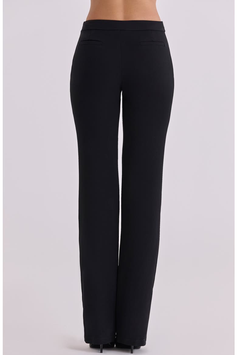 Chiara Straight Leg Crepe Trousers, Alternate, color, BLACK