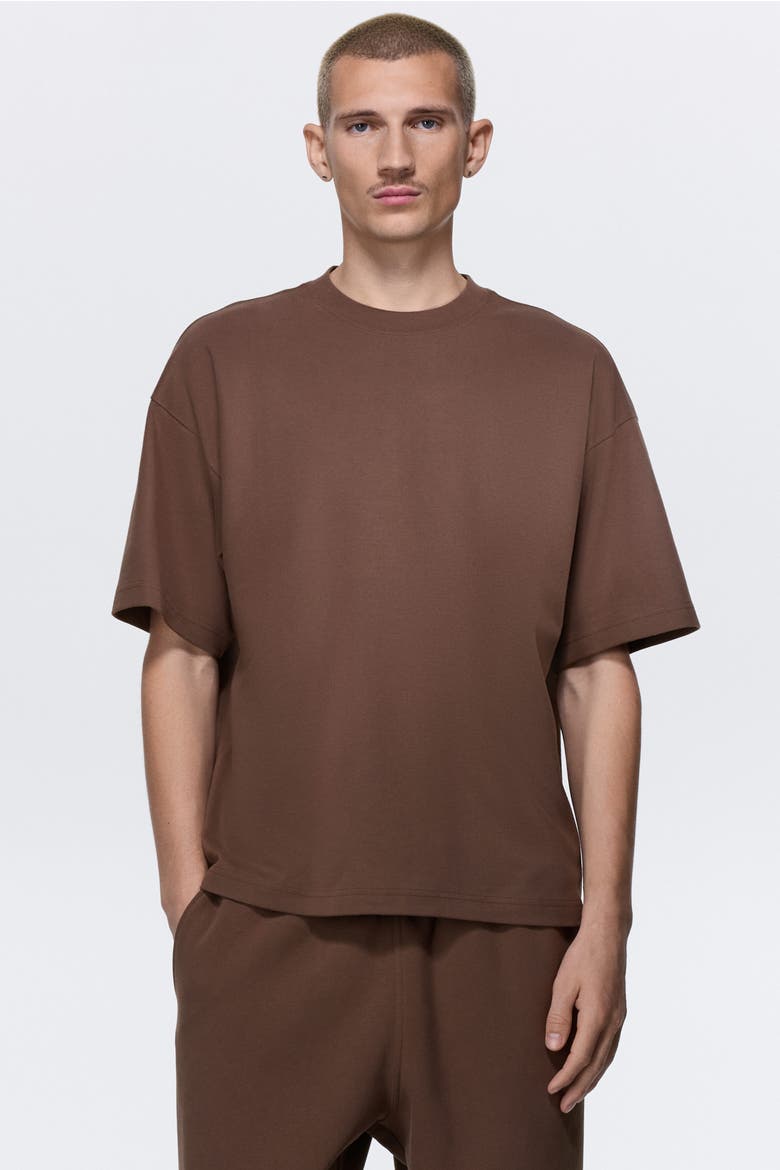 Oversized Fit Interlock T-shirt, Main, color, Dark beige