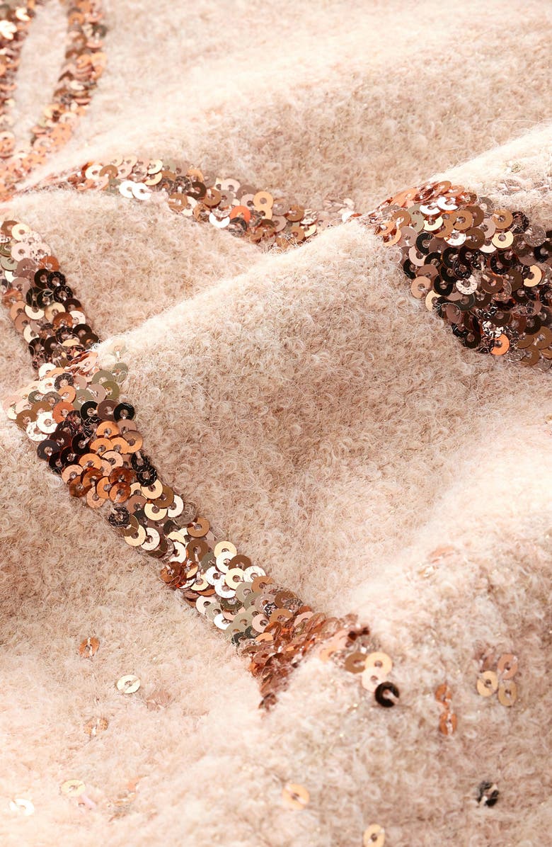 NEXT Kids' Sequin Bow Long Sleeve Sweater Dress, Alternate, color,