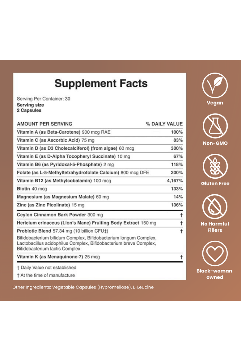 Daily Essentials Multivitamin for Women of Color, Alternate, color, Peachy Coral