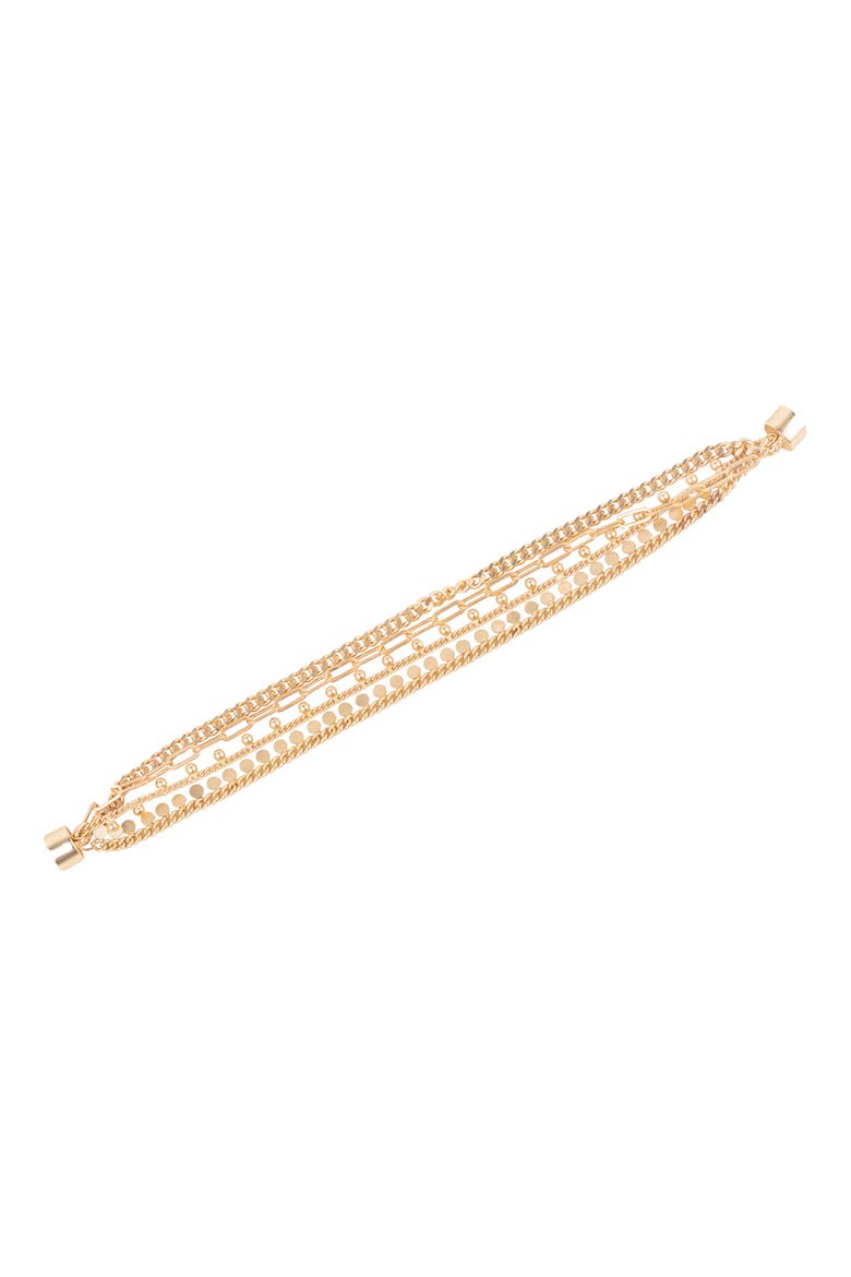 Mixed Chain Bracelet, Alternate, color, GOLD