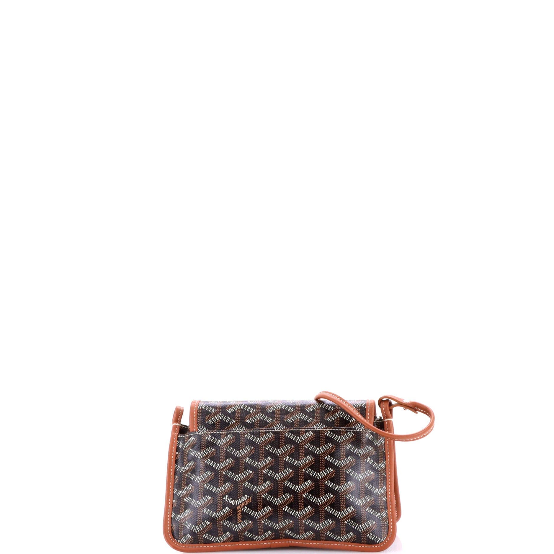 Pre-Owned Goyard Plumet Clutch Wallet Coated Canvas, Alternate, color, Brown