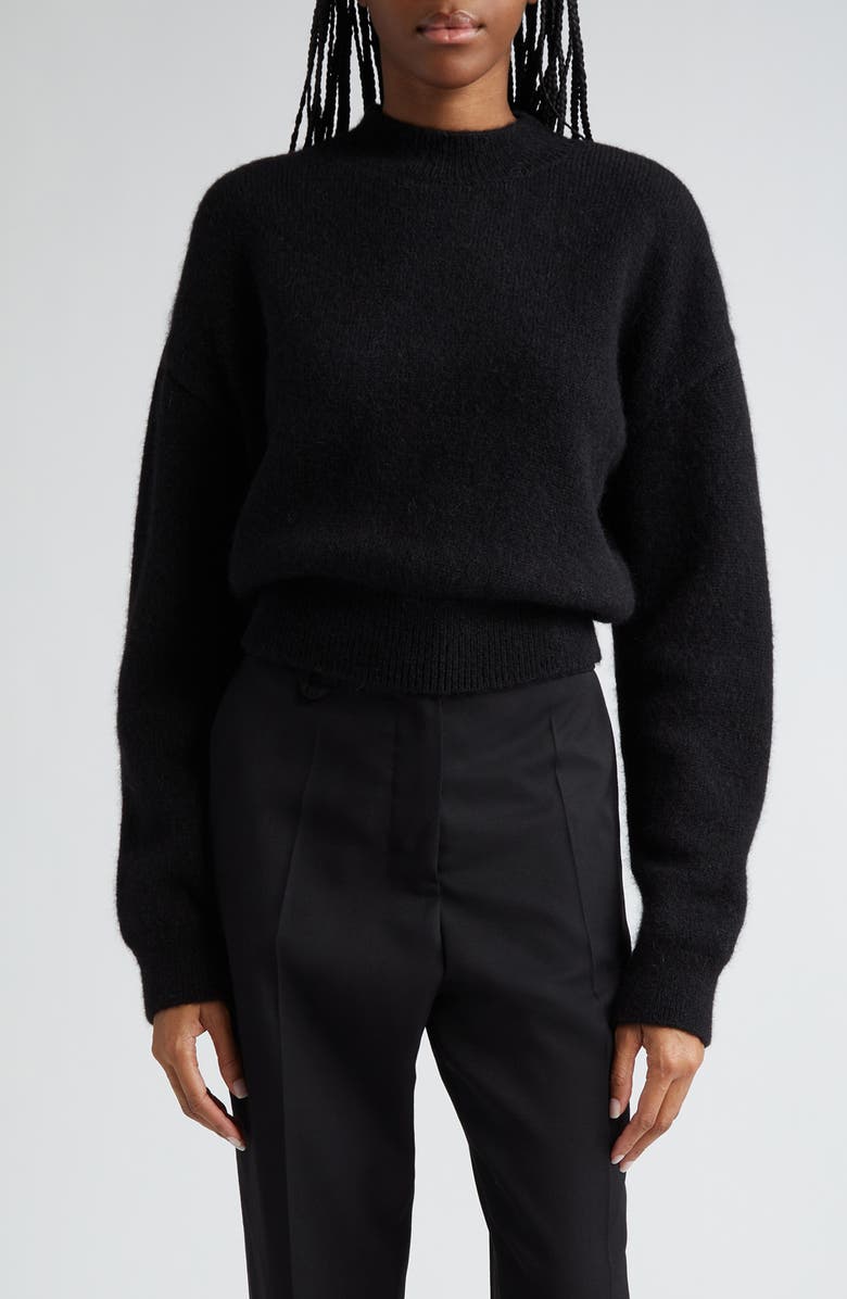 Jacquemus La Maille Logo Jacquard Alpaca & Merino Wool Blend Sweater, Main, color, 