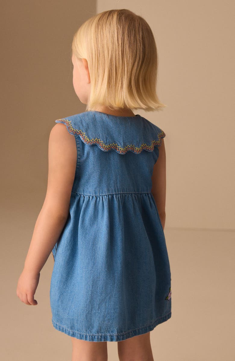 NEXT CHARACTER COLLAR DENIM DRESS, Alternate, color, Blue