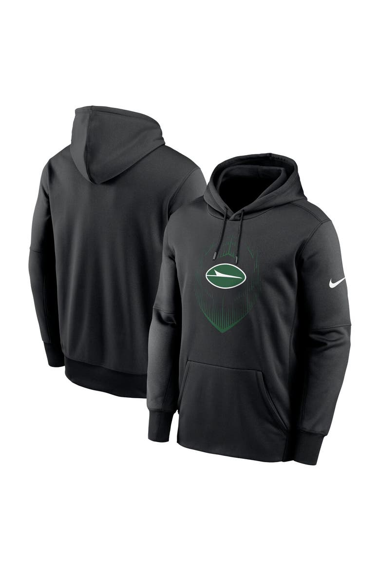 Men's Nike Black New York Jets Icon Performance Pullover Hoodie, Main, color, Black