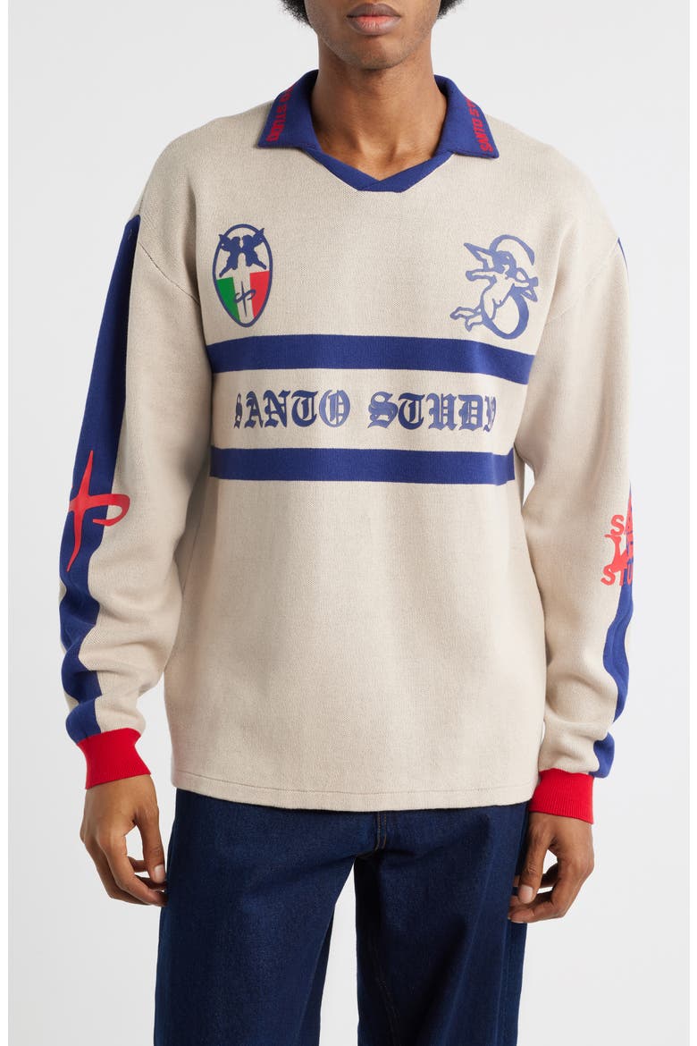 Old English Collar Sweater, Main, color, CREAM