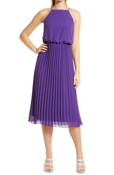 Sleeveless Pleated Midi Dress