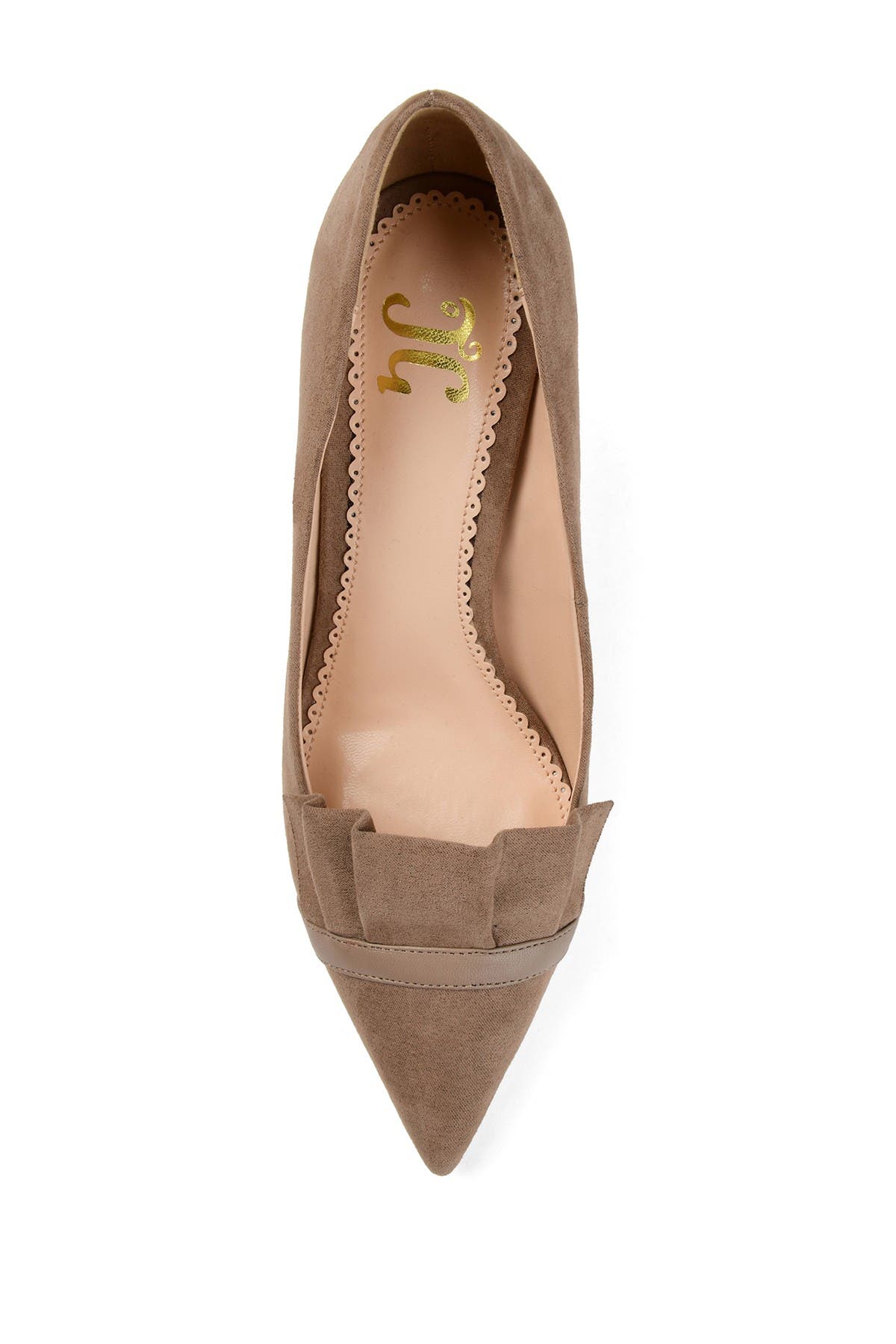 JOURNEE Marek Ruffle Pump, Alternate, color, TAUPE