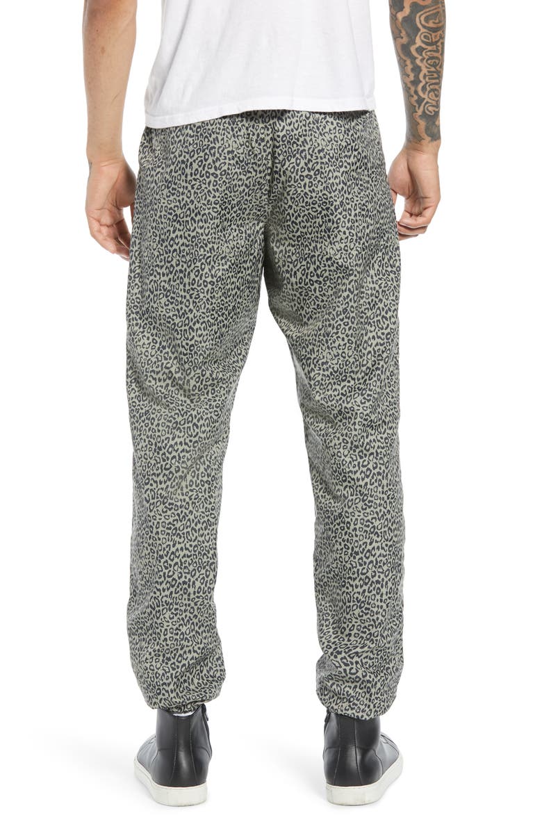 Obey Easy Pant II Leopard Print Jogger Pants, Alternate, color,
