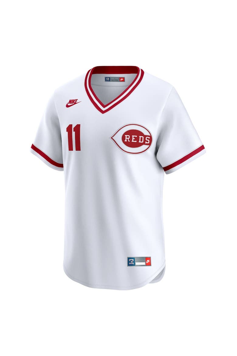 Men's Nike Barry Larkin White Cincinnati Reds Throwback Cooperstown Collection Limited Jersey, Alternate, color, White