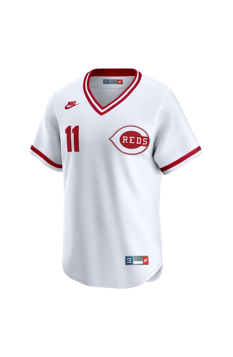 Nike Men's Nike Barry Larkin White Cincinnati Reds Throwback Cooperstown Collection Limited Jersey, Alternate, color, White