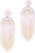 Deepa Gurnani Circe Beaded Fringe Drop Earrings