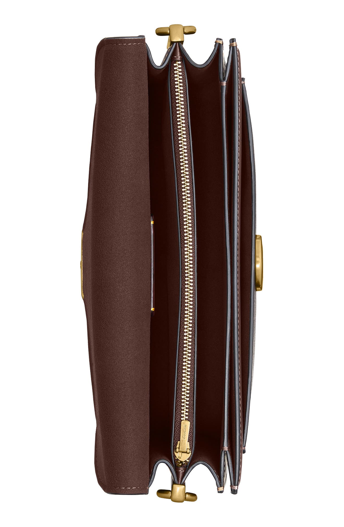 Signature Tabby Coated Canvas & Leather Shoulder Bag, Alternate, color, MAPLE MAPLE