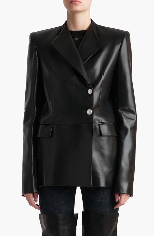 Khaite Button Lambskin Jacket In Black