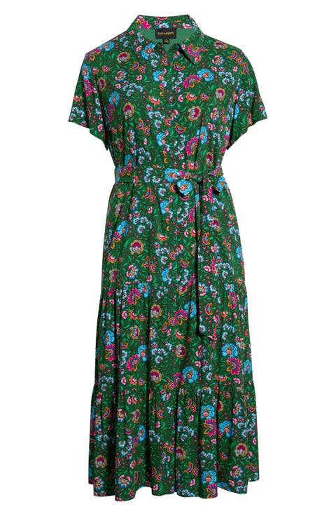 Tobie Belted Button Down Maxi Dress