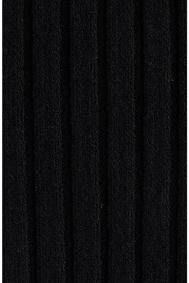 Light Rib Cotton & Merino Wool Half Snap Sweater, Alternate, color, BLACK