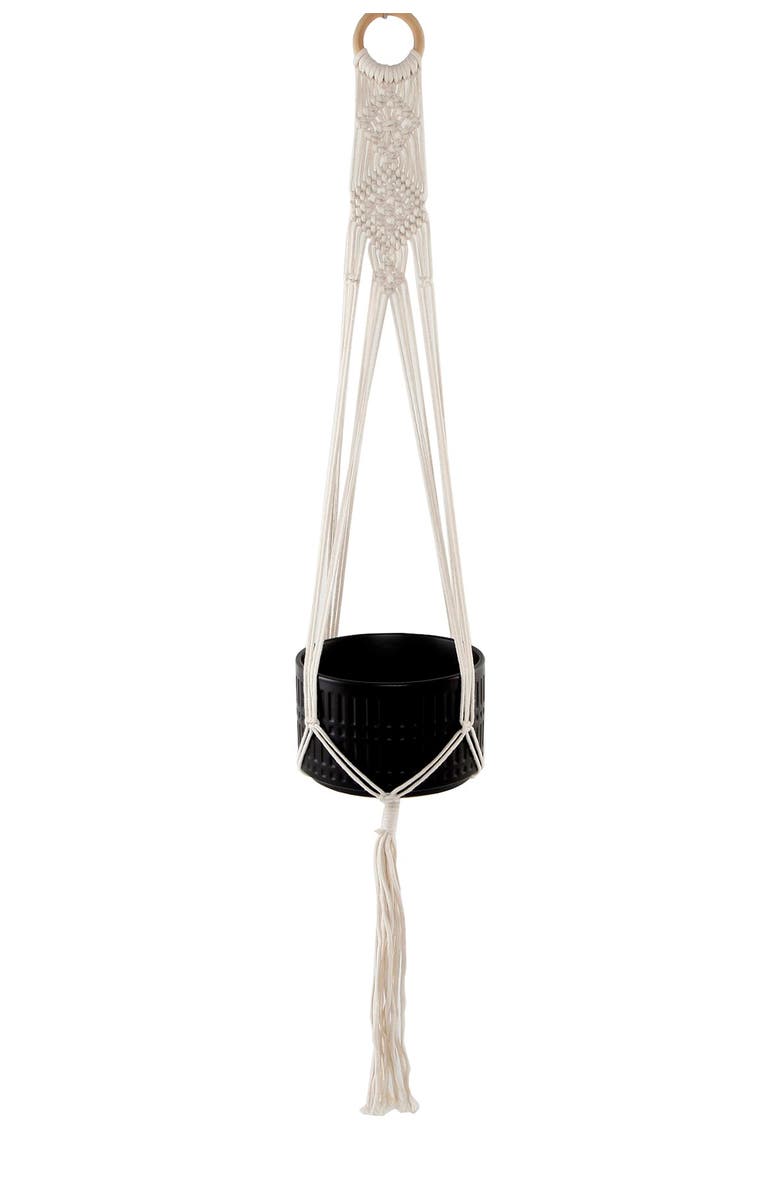 FLORA BUNDA 43" Hanging Macramé Planter Holder, Alternate, color, 