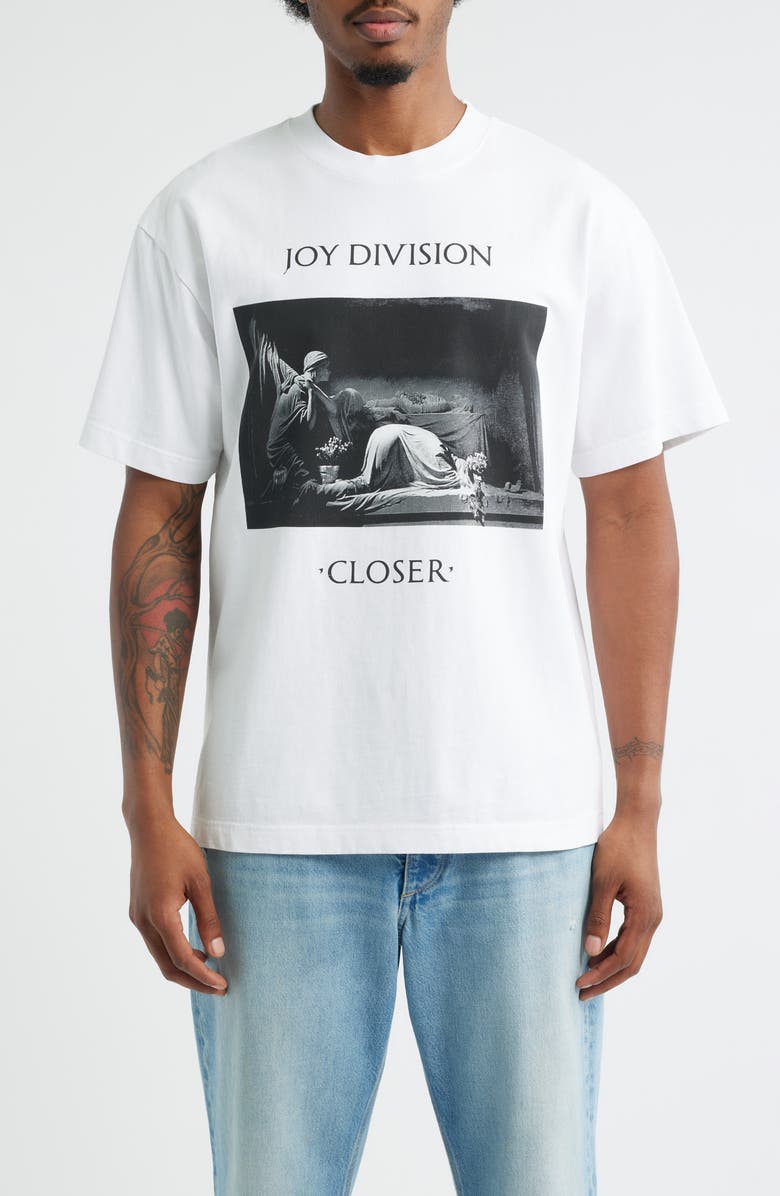 ID Supply Co Joy Division 'Closer' Graphic T-Shirt, Main, color, White