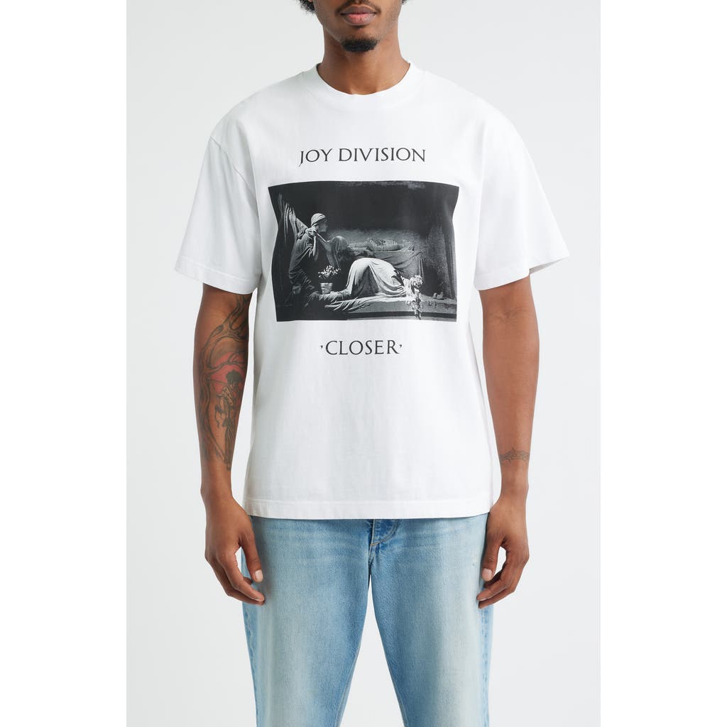 Id Supply Co Joy Division 'closer' Graphic T-shirt In White
