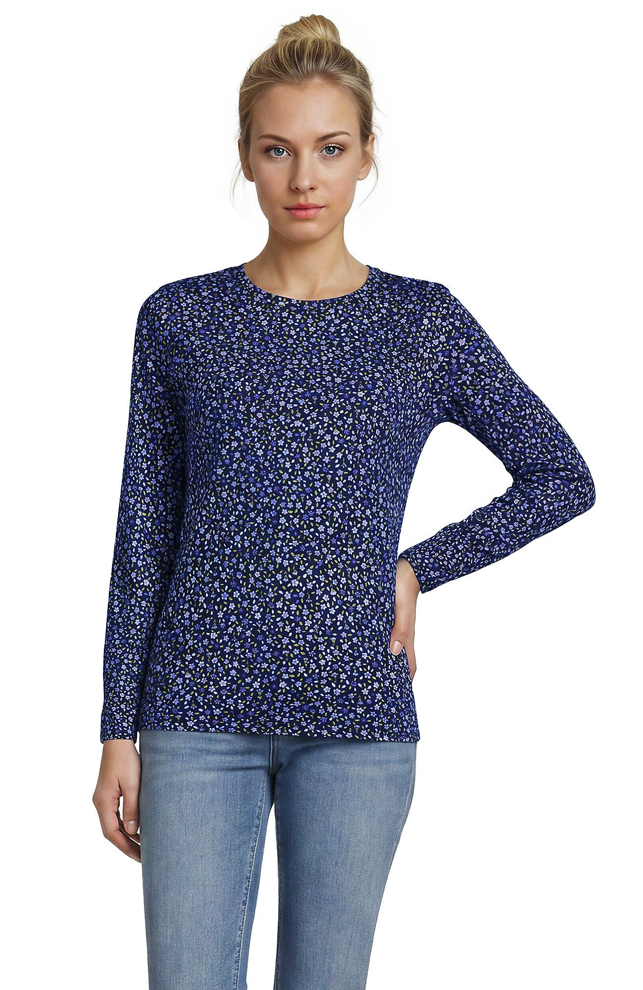 selected Clear Blue/Navy Ditsy Floral