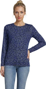 Lands' End Tall Supima Cotton Long Sleeve Crewneck T-Shirt